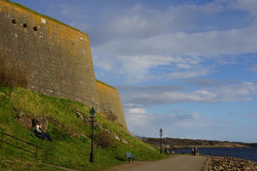 ancient city wall Varberg Sweden