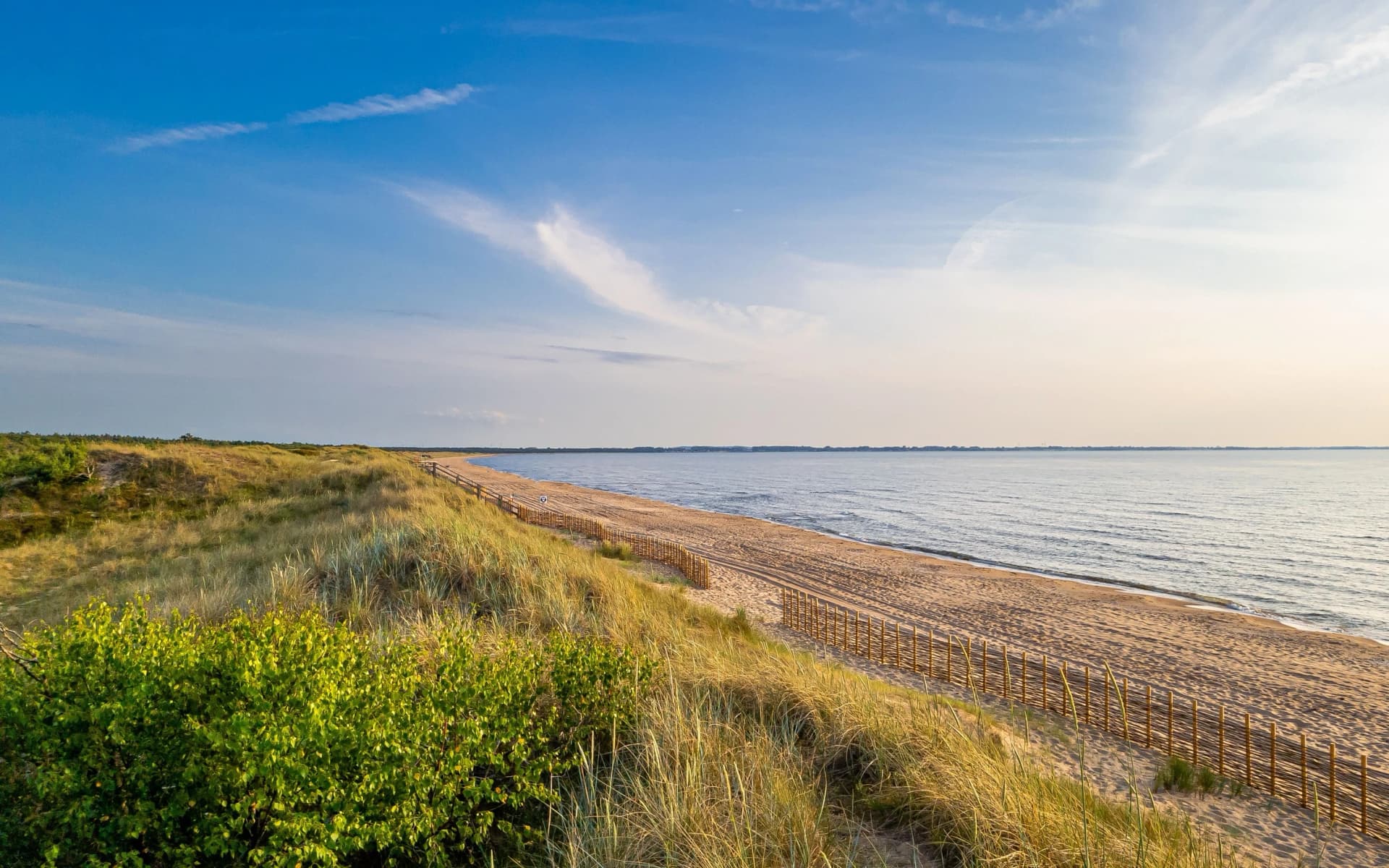 Beautiful Sandy dunes of the beach in Angelholm Sweden