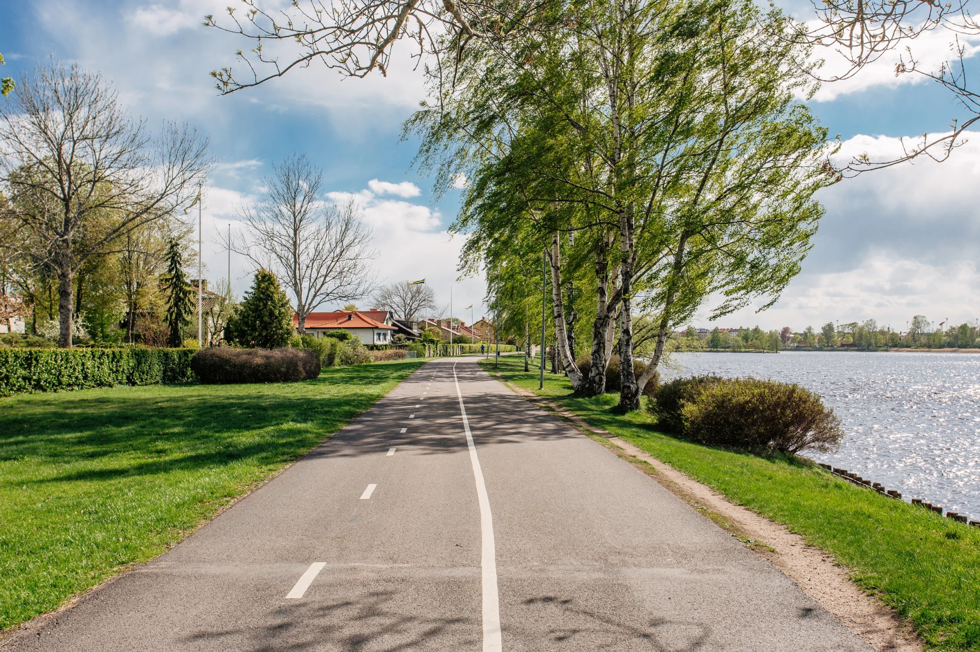 Path by the river Klarälven on Sundsta in Karlstad