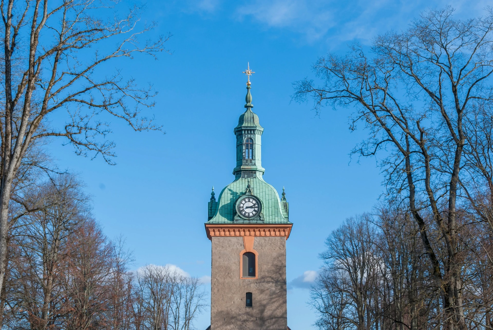 Church tower in Vanersborg Sweden