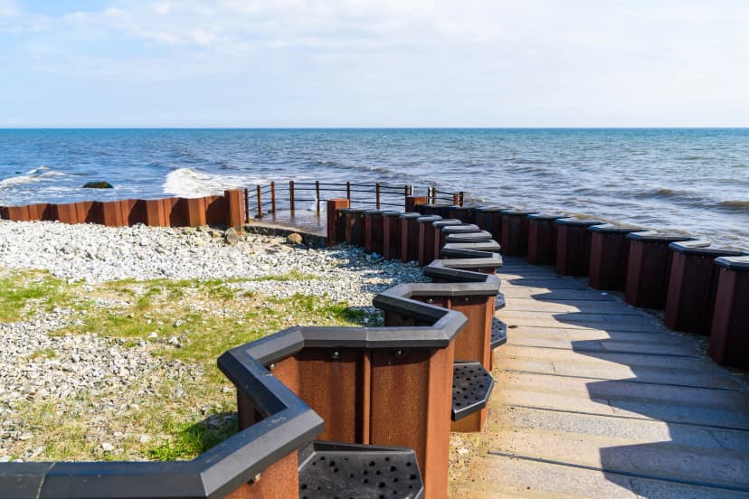 Smygehuk, Sweden - The southernmost tip of Sweden with a lookout platform for tourists.