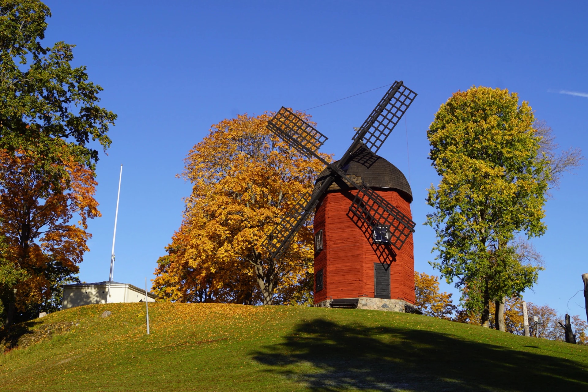 The old historical mill and buildings of Söderköping with traditional filming location of Astrid Lindgrens Madicken, Sweden