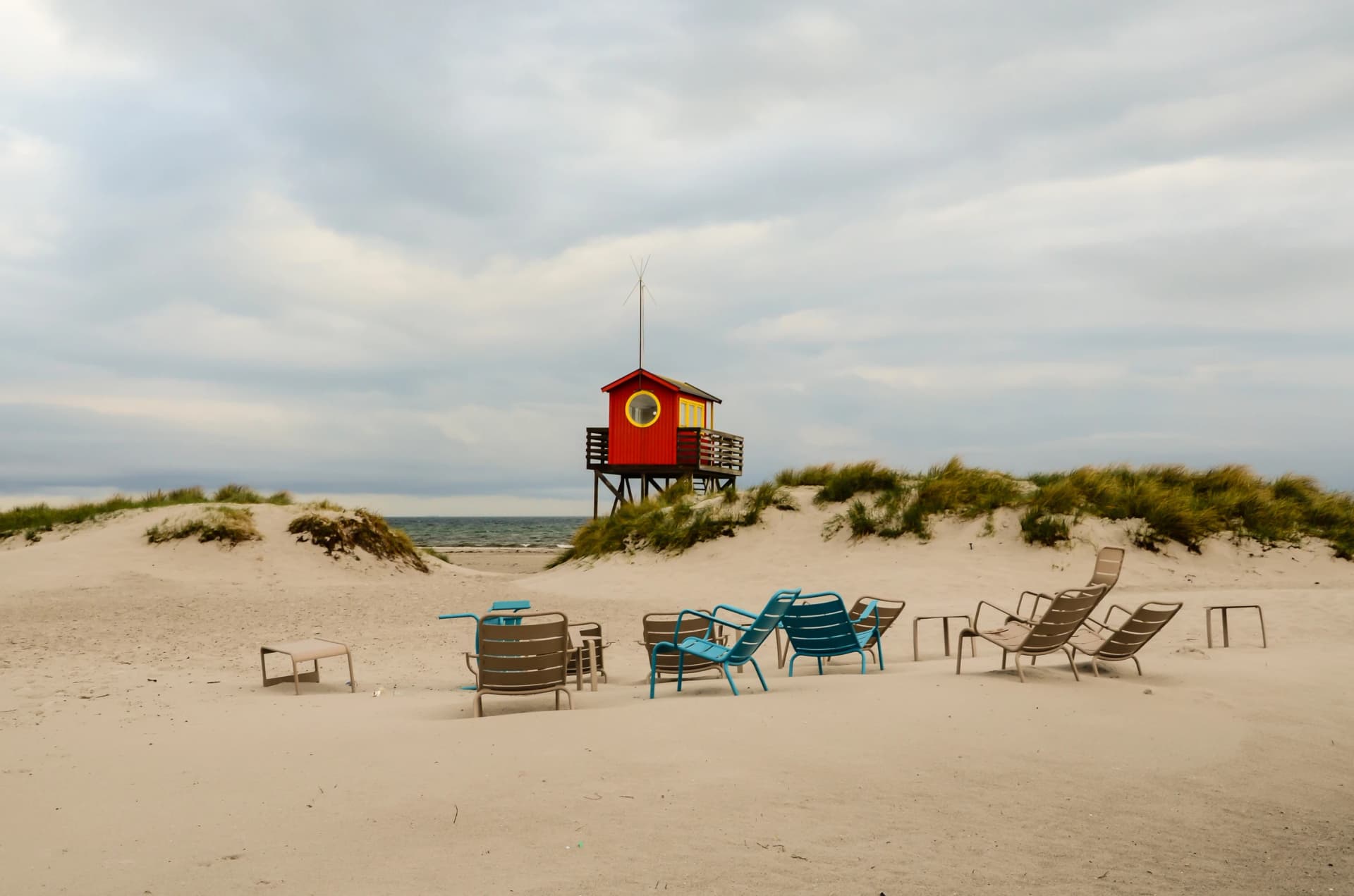 View form the coast of south Sweden, Skanor and Falsterbo in Skane.