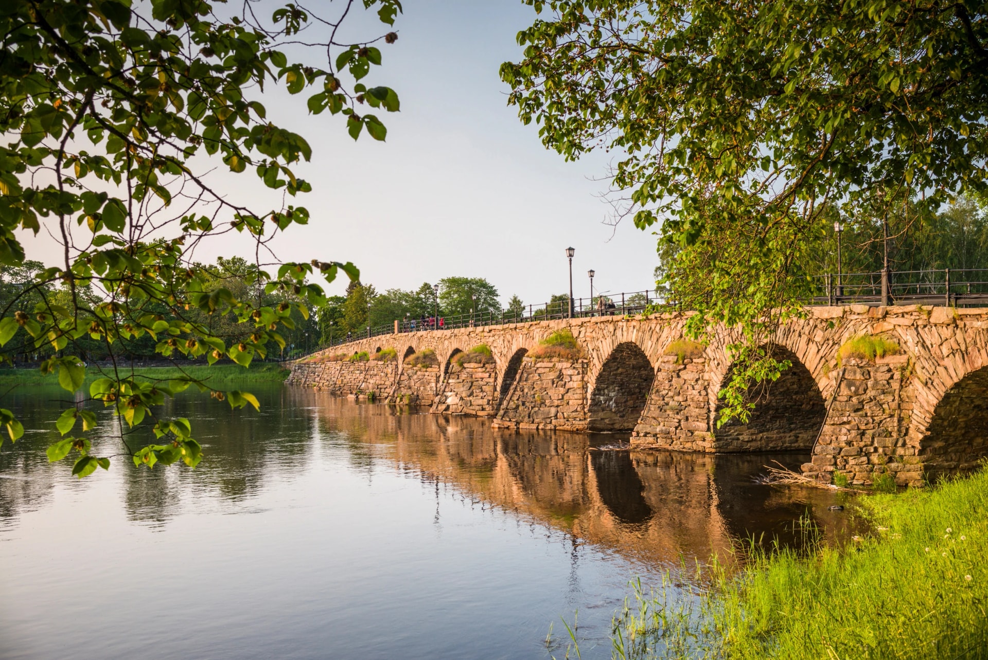 Sweden, Varmland, Karlstad, bridge, longest stone arch bridge in Sweden, built 1797